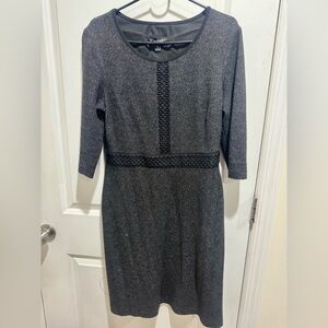 Connected Apparel Charcoal Long Sleeve Dress